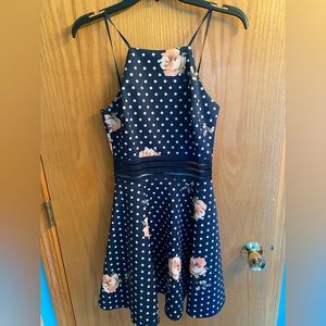 Jodi Kristopher Sz 3 polka dot floral dress